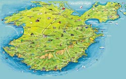 Растровая карта Крыма - Крымский полуостров